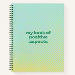 Cuaderno Aspectos positivos Gradiente verde Gratitud de mod