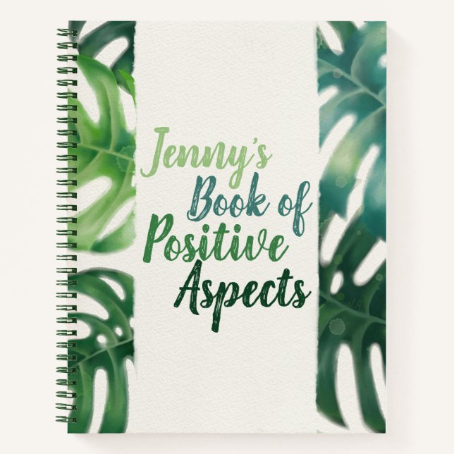 Cuaderno Aspectos Positivos La Palma Acuática Deja Gratitud (Anverso)