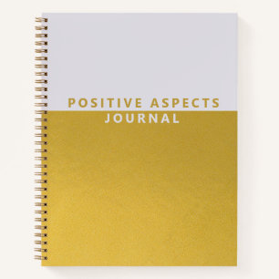 Cuaderno Aspectos Positivos Relieve metalizado dorado Lilac