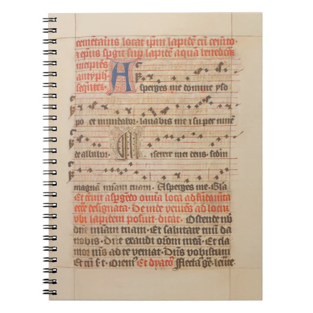 Cuaderno Asperge me - Manuscrito Medieval de Gregoriant Cha (Frente)