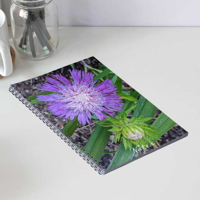 Cuaderno Aster floral de Purple Stoke (In Situ)