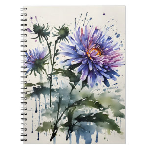 Cuaderno Aster - Flores de acuarela