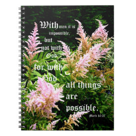 Cuaderno Astilbe con Mark 10:27