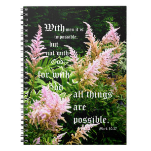 Cuaderno Astilbe con Mark 10:27