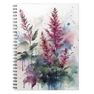 Cuaderno Astilbe - Flores acuarela