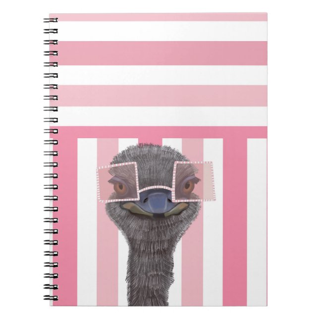 Cuaderno Astrich gracioso con gafas - rosa | Tempático (Frente)