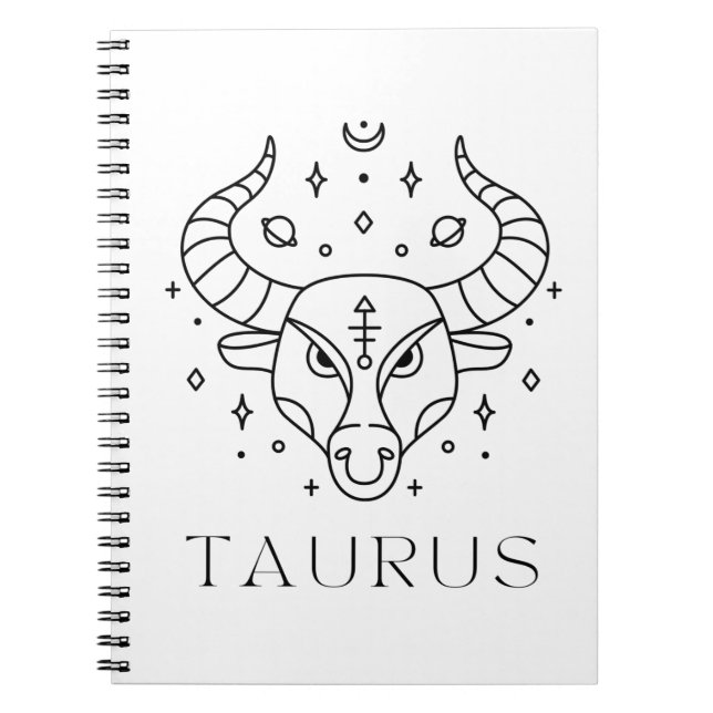 Cuaderno Astrología del Rótulo Zodiaco Taurus (Frente)
