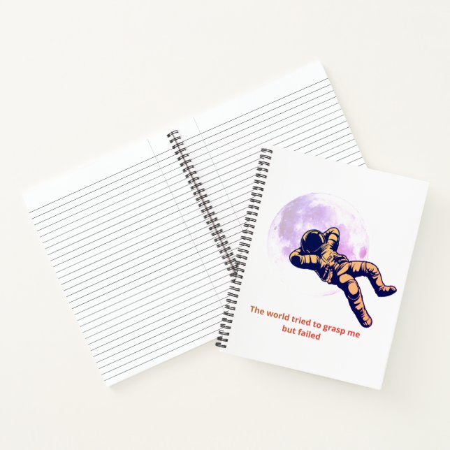 Cuaderno Astronaut Moon Notebook – Inspirational Space Art  (Interior)