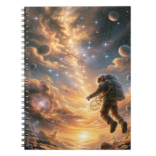 Cuaderno Astronauta Astronomía Viaje Espacial Planetas   (Frente)