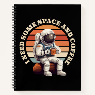 Cuaderno Astronauta bebiendo café