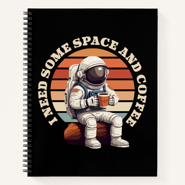 Cuaderno Astronauta bebiendo café (Anverso)