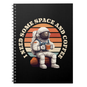 Cuaderno Astronauta bebiendo café