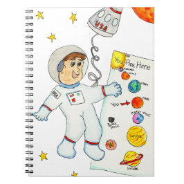 Cuaderno Astronauta buscando direcciones