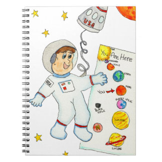 Cuaderno Astronauta buscando direcciones