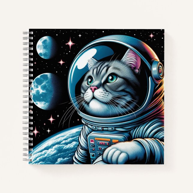 Cuaderno ¡Astronauta de gato! (Anverso)