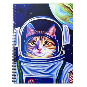 Cuaderno Astronauta de gato en el espacio