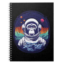 Cuaderno Astronauta de mono espacial