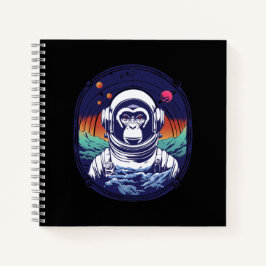 Cuaderno Astronauta de mono espacial