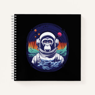 Cuaderno Astronauta de mono espacial