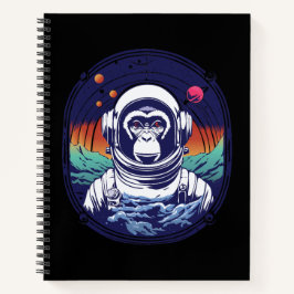 Cuaderno Astronauta de mono espacial