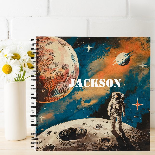 Cuaderno Astronauta del espacio ultraterrestre, acuarela, P (Subido por el creador)
