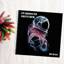 Cuaderno Astronauta del espacio ultraterrestre, astronomía,