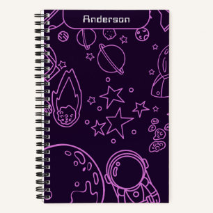Cuaderno Astronauta en el espacio exterior
