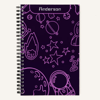 Cuaderno Astronauta en el espacio exterior 