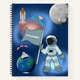 Cuaderno Astronauta en el Espacio Galaxia Nombre Personaliz