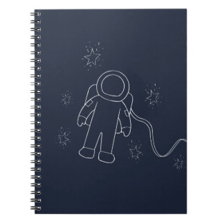 Cuaderno Astronauta en galaxia y estrellas del Space Spacem