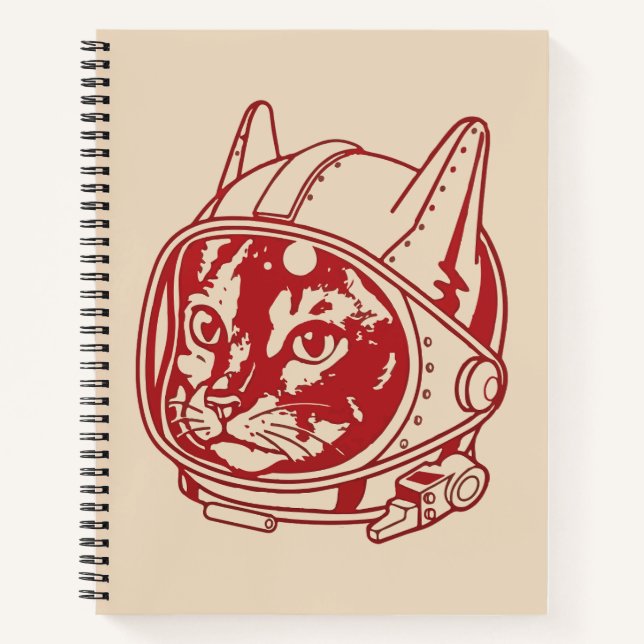 Cuaderno astronauta gato vintage     (Anverso)