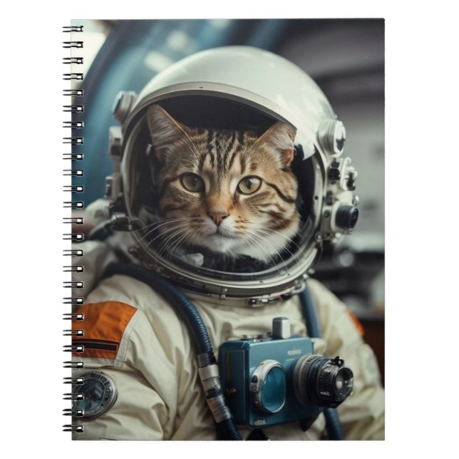 Cuaderno Astronauta grisácea en el espacio ultraterrestre (Frente)