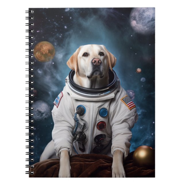 Cuaderno Astronauta Labrador en la escuela de niños del esp (Frente)