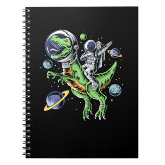 Cuaderno Astronauta montando T-Rex Dinosaur Astro T-Rex Spa