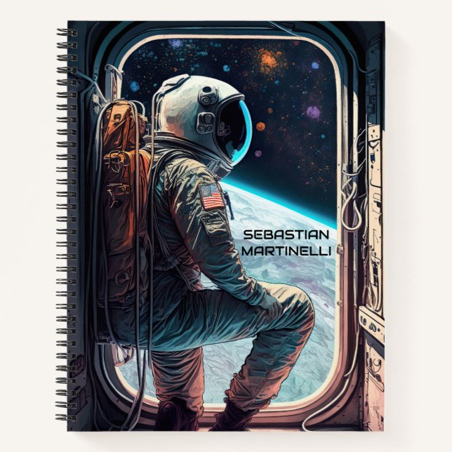 Cuaderno Astronauta Personalizado  (Anverso)