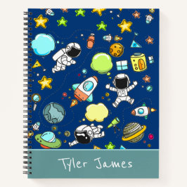 Cuaderno Astronautas planean espacio infantil