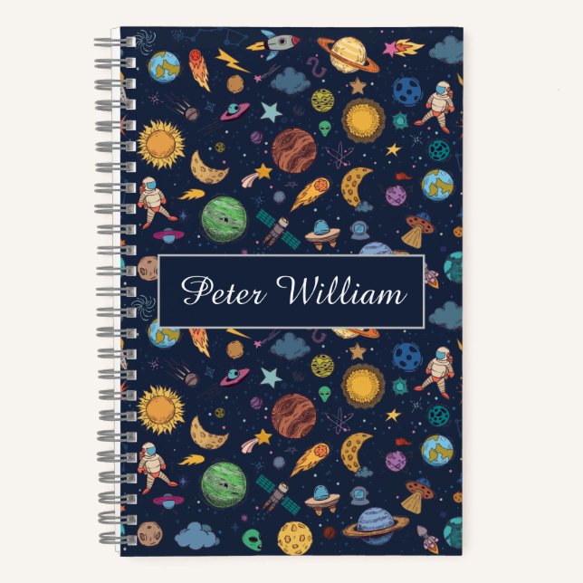 Cuaderno Astronautas Planetas Espacio, De vuelta al cole Cu (Anverso)