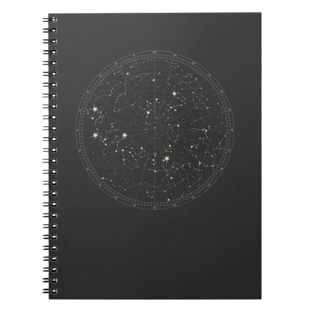 Cuaderno Astronomía Sky Map Stars Horoscope Constellation (Frente)