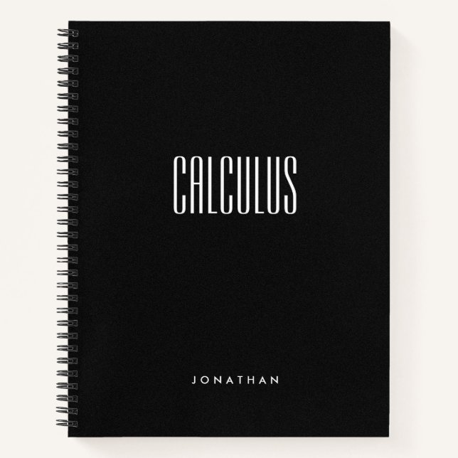 Cuaderno Asunto clásico con estampado negro (Anverso)