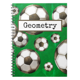 Cuaderno Asunto de las bolas de fútbol verde de campo de fú