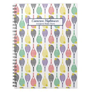 Cuaderno Asunto del patrón de timbre de racquet de tenis c