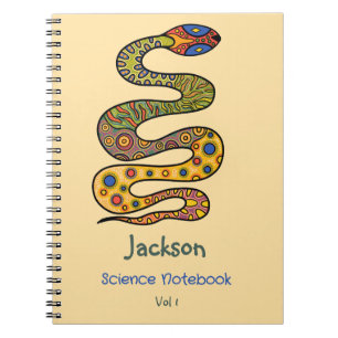 Cuaderno Asunto escolar con nombre de serpiente gráfica