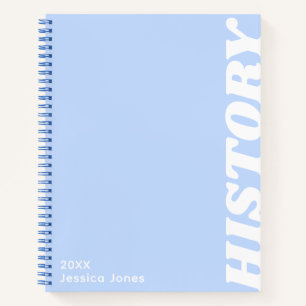 Cuaderno Asunto Escolar de Texto Vertical Azul Minimalista
