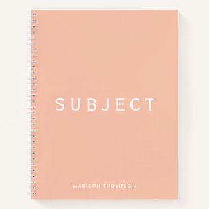 Cuaderno Asunto escolar personalizado Boho Rubor Pink
