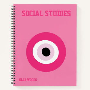 Cuaderno Asunto Escolar Rosa Elegante y Actual