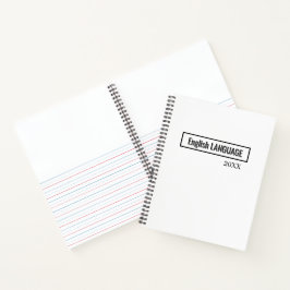 Cuaderno Asunto escolar simple y elegante