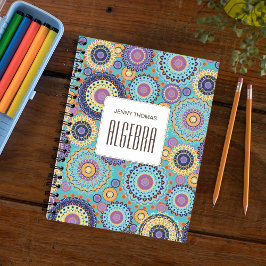 Cuaderno Asunto escolar Verde azulado colorido personalizad