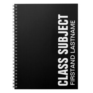 Cuaderno Asunto negro personalizado