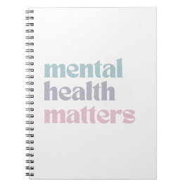 Cuaderno Asuntos de salud mental | Cita retro Gris francés