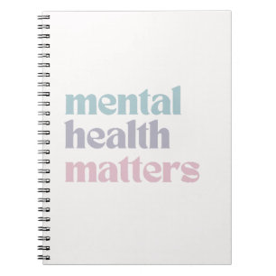 Cuaderno Asuntos de salud mental   Cita retro Gris francés